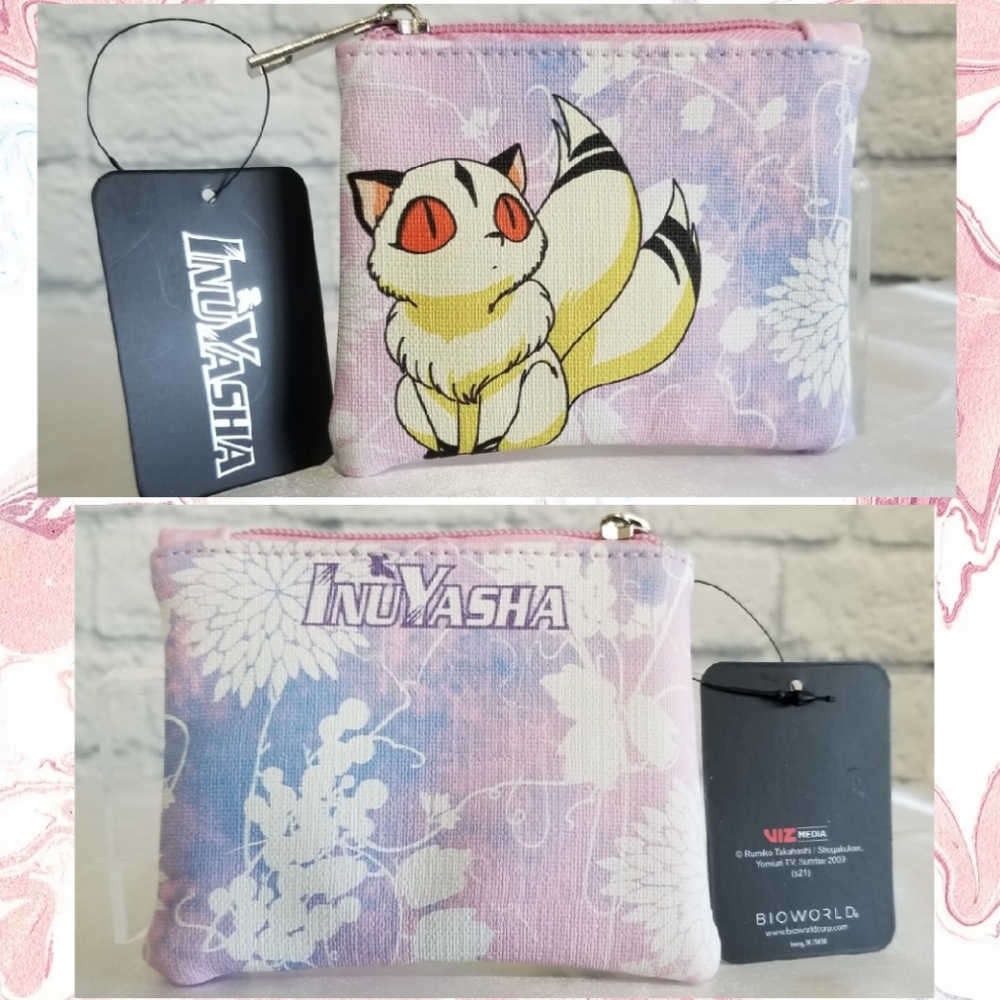 Inuyasha Kirara Cat Anime Character Coin Pouch Wallet Case New
